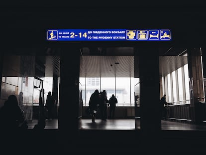 Interior de la estación de tren de Kiev, el pasado 3 de marzo.