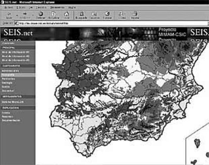 Mapa topográfico incluido en la página del Irnas.