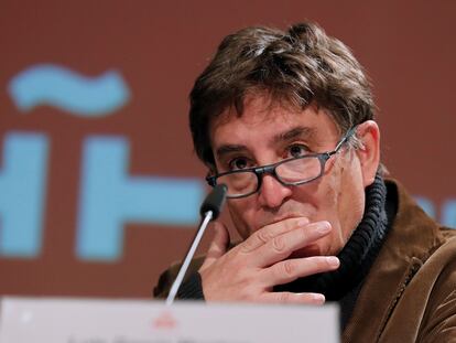 El director del Instituto Cervantes, Luis García Montero, en la presentación de las cifras de la institución.