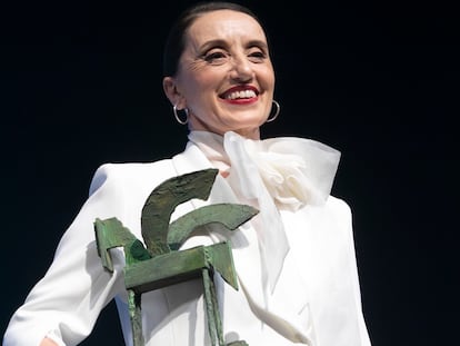 Luz Casal, durante la ceremonia de los Ondas 2022.