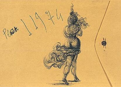 Dibujos inéditos que aparecen en el libro <i>Dalí íntimo</i> y que fue presentado ayer en Madrid.