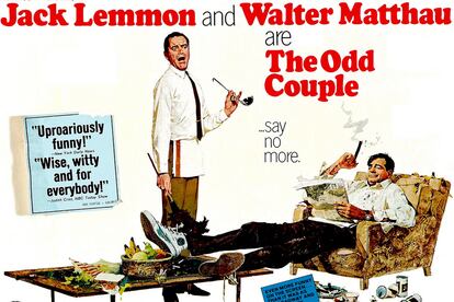 'La extraña pareja' (Gene Sacks, 1968) 
	

	Las zapatillas y la sudadera de Walter Matthau representaban el modelo de independencia  –y también de indolencia– frente al orden y la pulcritud encarnados en la figura de Jack Lemmon.