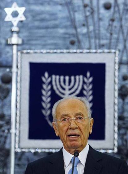 Simon Peres, en una conferencia de prensa en Jerusalén.