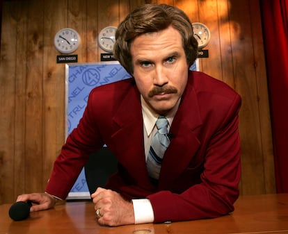 Will Ferrell en uno de sus papeles más célebres: como Ron Burgundy en 'El reportero'.