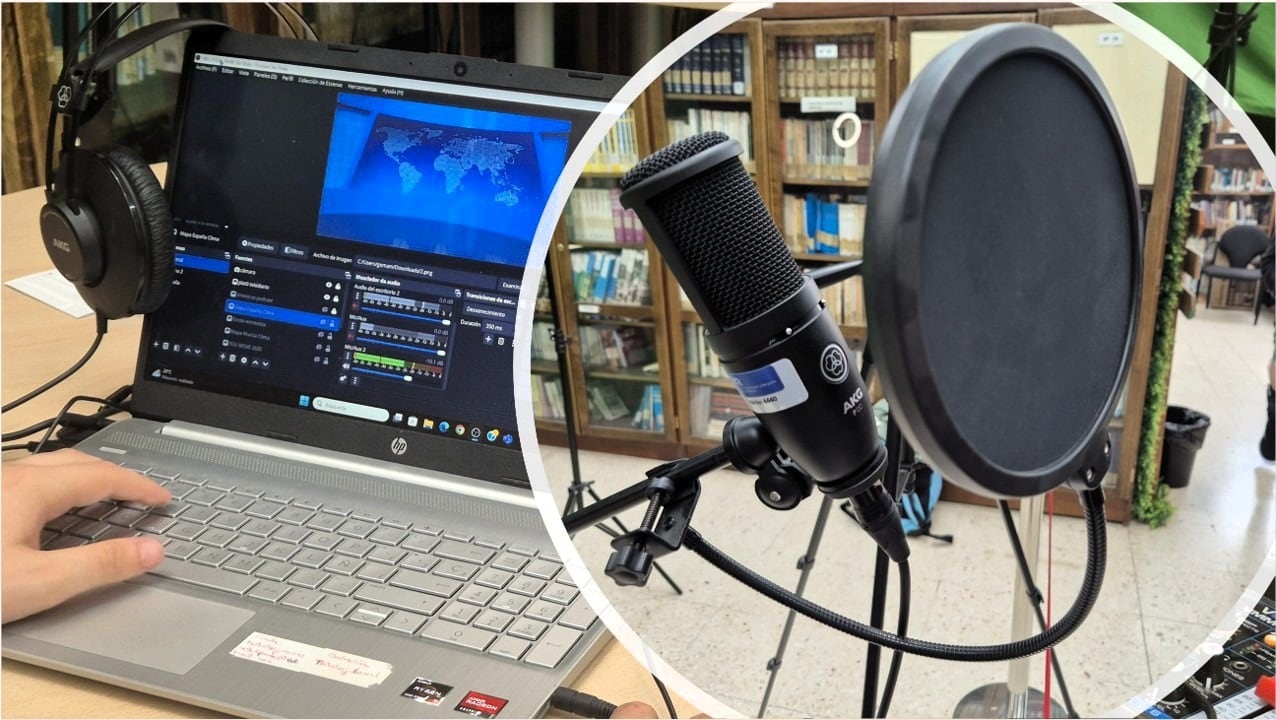 Detalle del estudio de grabación.