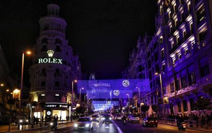 Iluminación navideña de la Gran Vía.