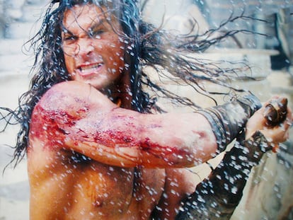 Jason Momoa, en <i>Conan, El Bárbaro.</i>