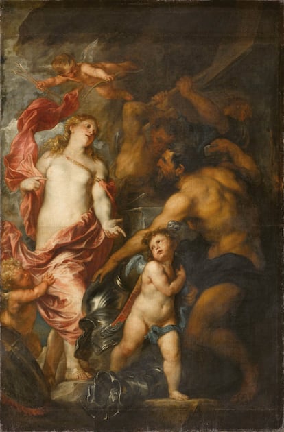 ‘Venus en la fragua de Vulcano’, de Anton Van Dyck (1630-32). Es un préstamo del Museo del Louvre.