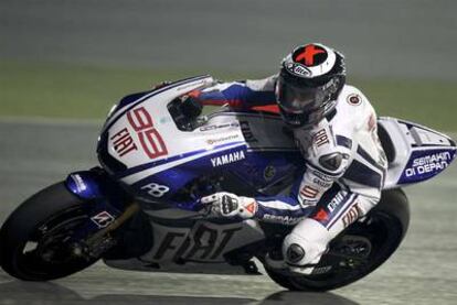 Jorge Lorenzo, durante una sesión preparatoria.