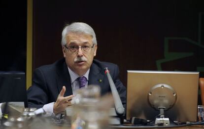 El presidente del Tribunal de Cuentas, José Ignacio Martínez Churiaque, durante una intervención en el Parlamento.