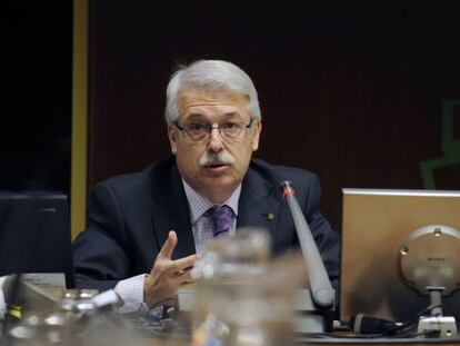 El presidente del Tribunal de Cuentas, José Ignacio Martínez Churiaque, durante una intervención en el Parlamento.