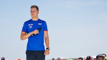 Mick Schumacher durante la presentación del GP de Francia este sábado.