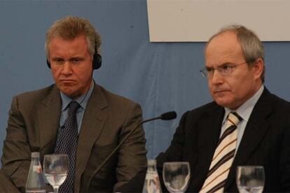 Immelt (izquierda) y Montilla, en la inauguración de la planta de GE en Cartagena (Murcia).