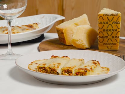 Canelones de Navidad con Grana Padano