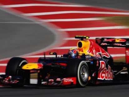 Mark Webber rodando en Montmel&oacute;