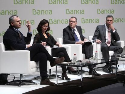 Barrabés, Szpilka, Jiménez, Dans y Muriel, durante el debate.