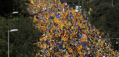 Manifestaci&oacute;n de la Diada de Catalu&ntilde;a. 