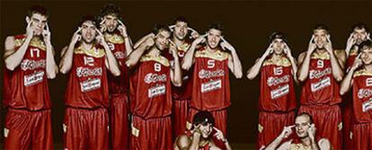 Imagen del anuncio de la selección española de baloncesto que ha suscitado polémica en Gran Bretaña y Etados Unidos.