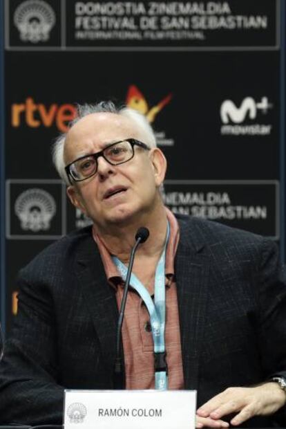 Ramón Colom, durante la rueda de prensa en el festival de San Sebastián.