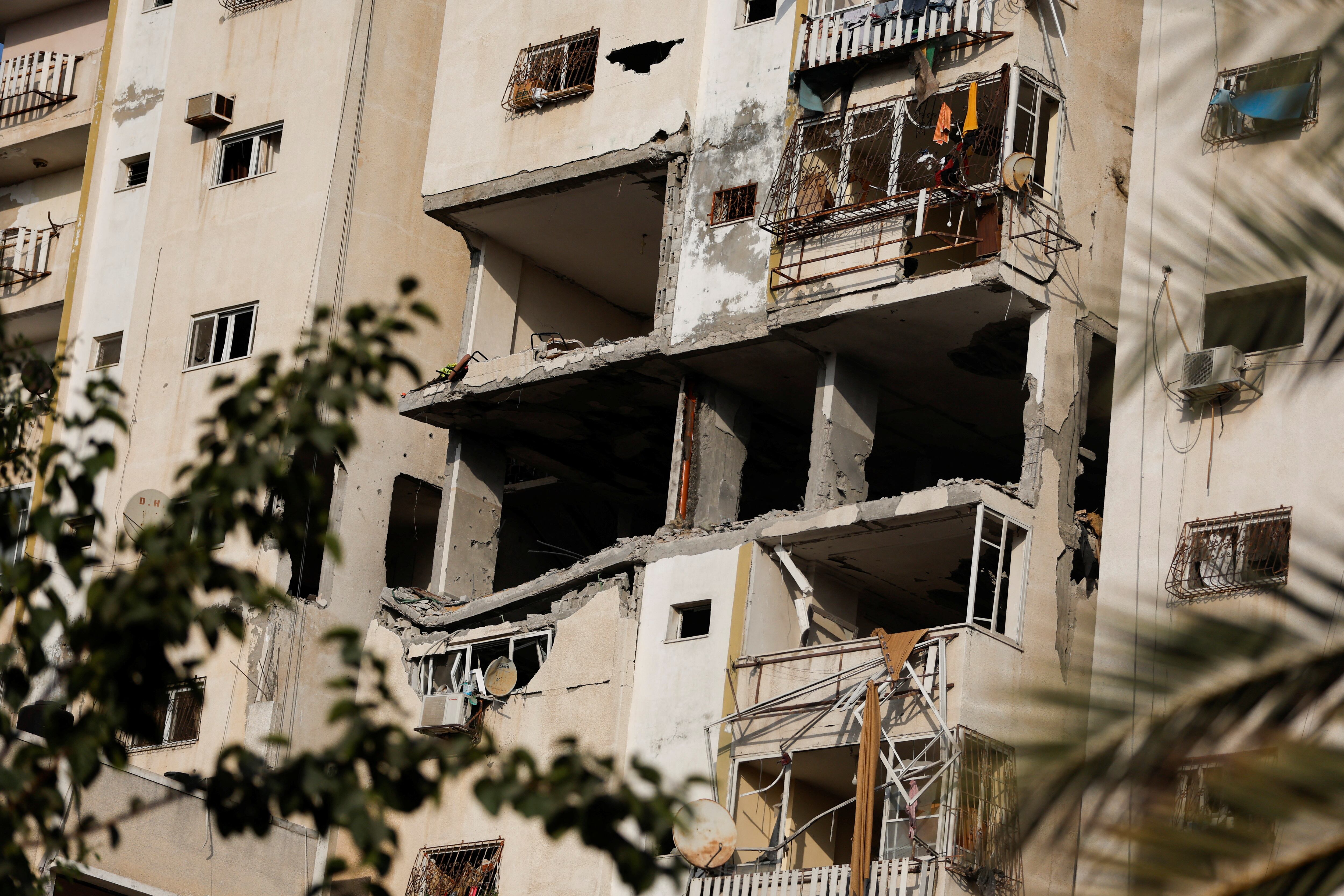 El edificio de Gaza en el que se hallaba el líder de Yihad Islámica Taysir al Yabari, muerto por un ataque israelí. 