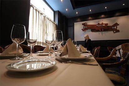 Comedor del nuevo restaurante Imanol en Madrid.
