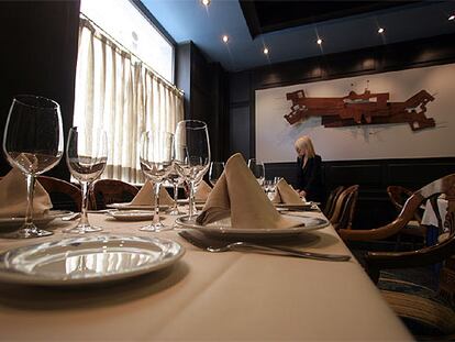 Comedor del nuevo restaurante Imanol en Madrid.