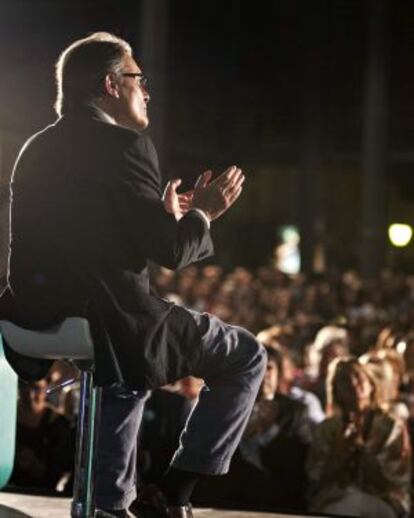 Artur Mas, durante un acto electoral de Junts pel S&iacute; en Figueres el 16 de septiembre.