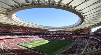 Interior del estadio Wanda Metropolitano.