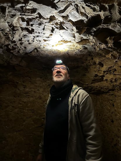 Dentro de la pirámide de Senusret II, en Lahun.