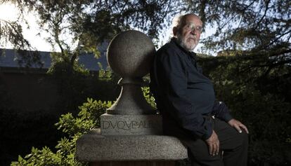 Michel Mayor, este martes en Madrid, horas después de que le comunicaran la concesión del Nobel de Física.