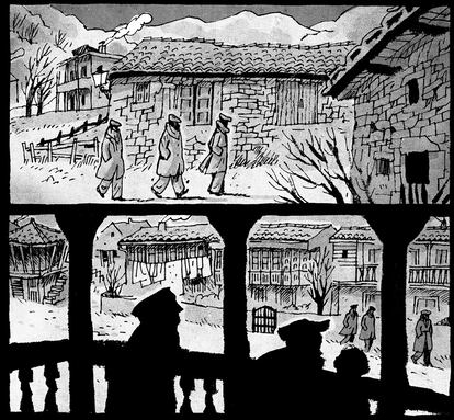 Dos viñetas del cuarto tomo de 'La balada del Norte', de Alfonso Zapico, editado por Astiberri.