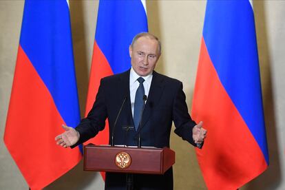 Vladímir Putin, en una ceremonia en Sebastopol en la península ucrania de Crimea el pasado miércoles.