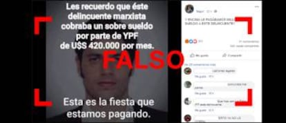 Falsa información sobre Kicillof, chequeada por Reverso.