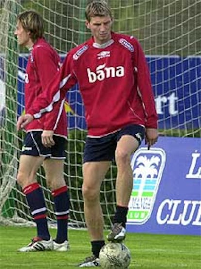 Flo, en uno de los entrenamientos con su selección en La Manga.