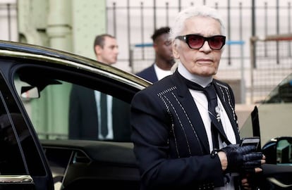 Karl Lagerfeld, a prinicipios de octubre antes de su desfile de Chanel en París.