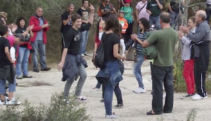 Vecinos de La Vall d&#039;Ebo y Santa Margalida, en uno de los actos del encuentro  