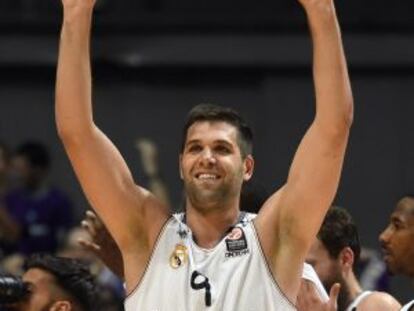 Felipe Reyes celebra el pase a la Final a Cuatro