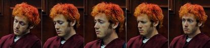 Secuencia de fotografías que muestra a James Holmes