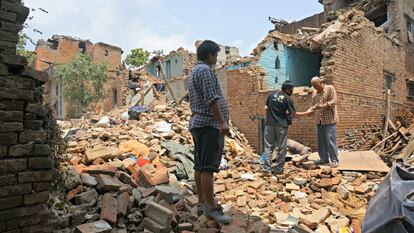 Las ciudades de la periferia de Katmandú -como Bhaktapur o Sankhu (en la imagen)- han sido muy castigadas por los seísmos.