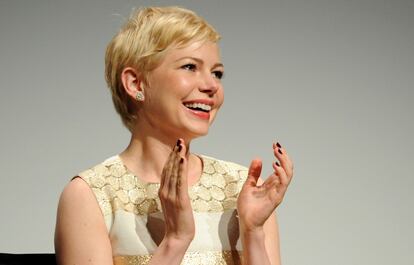 La actriz Michelle Williams en la presentación de la película Take this Waltz.