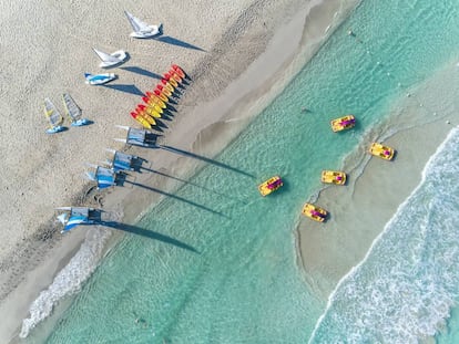 An aerial view of the beach at the Meliá Internacional.