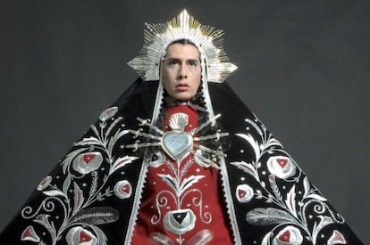 Retrato de Giuseppe Campuzano como Virgen Dolorosa.