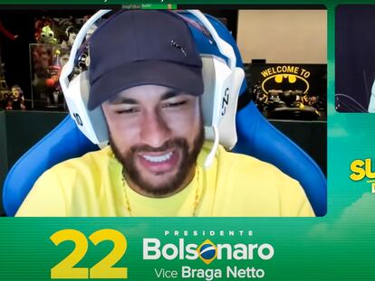 El futbolista Neymar ha pedido el voto para el presidente Jair Bolsonaro durante su participación en un directo por YouTube.