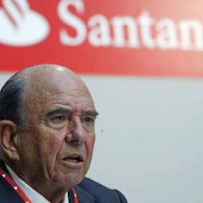 El presidente del Santander, Emilio Botín