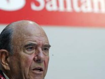 El presidente del Santander, Emilio Botín