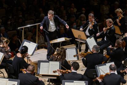 Daniel Harding dirige a la Concertgebouw, en el concierto del miércoles en Madrid.