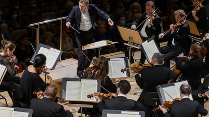 Daniel Harding dirige a la Concertgebouw, en el concierto del miércoles en Madrid.