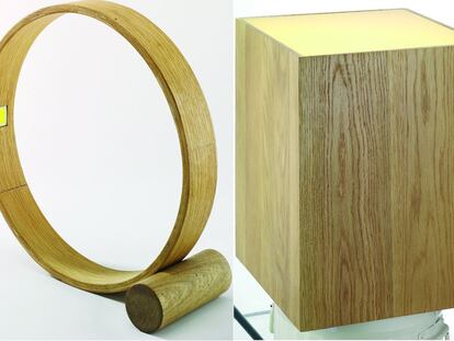 De izquierda a derecha, las lámparas <i>Al, Jazmine</i> y <i>Mr Woo</i>. La última colección de Habitat alía la madera con luminarias de bajo consumo como <i>leds</i> o fluorescentes.