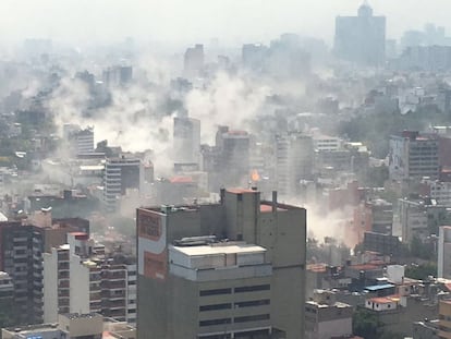 Vista general d'una zona de Ciutat de Mèxic després del sisme.