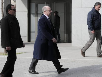 Rodrigo Rato llega a la Audiencia Nacional el 3 de marzo de 2017 para la vista de medidas cautelares tras conocer la sentencia de las tarjetas black. 